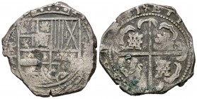 Felipe IV (1621-1665). 8 reales. (163)1. Potosí. T. (Cal-473). Ag. 26,96 g. Escasa. MBC-. Est...275,00.