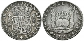 Carlos III (1759-1788). 8 reales. 1765. Lima. JM. (Cal-840). Ag. 25,68 g. Punto sobre la primera LMA. MBC-. Est...200,00.