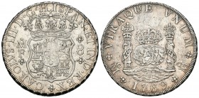 Carlos III (1759-1788). 8 reales. 1769. México. MF. (Cal-909). Ag. 26,80 g. MBC+. Est...180,00.
