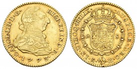 Carlos III (1759-1788). 2 escudos. 1773. Madrid. PJ. (Cal-446). Au. 6,75 g. MBC+. Est...250,00.