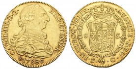 Carlos III (1759-1788). 8 escudos. 1788. Sevilla. C. (Cal-263). Au. 27,00 g. Escasa. MBC+/EBC-. Est...1200,00.