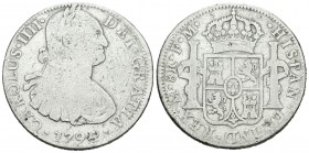 Carlos IV (1788-1808). 8 reales. 1794. México. FM. (Cal-687). Ag. 26,17 g. BC-. Est...20,00.