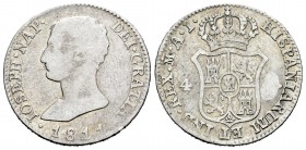 José Napoleón (1808-1814). 4 reales. 1811. Madrid. AI. (Cal-55). Ag. 5,75 g. BC/BC+. Est...20,00.