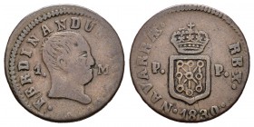 Fernando VII (1808-1833). 1 maravedí. 1830. Pamplona. (Cal-1657). Ae. 2,17 g. BC+. Est...15,00.