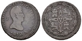Fernando VII (1808-1833). 4 maravedís. 1812. Jubia. (Cal-1564). Ae. 5,56 g. Rara. BC+. Est...120,00.