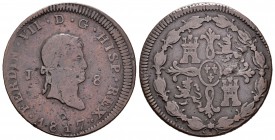 Fernando VII (1808-1833). 8 maravedís. 1817. Jubia. (Cal-1551). Ae. 10,18 g. Busto laureado. Escasa. BC+. Est...45,00.