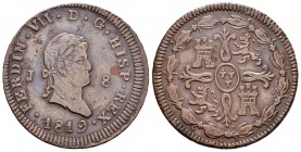 Fernando VII (1808-1833). 8 maravedís. 1819. Jubia. (Cal-1553). Ag. 10,16 g. MBC+. Est...80,00.