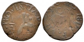 Fernando VII (1808-1833). 1/2 real. 1816. Guayana. (Cal-1298). Ae. 1,86 g. MBC-. Est...90,00.