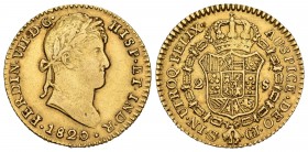 Fernando VII (1808-1833). 2 escudos. 1820. Sevilla. CJ. (Cal-262). Au. 6,74 g. MBC+. Est...230,00.