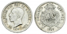 Alfonso XIII (1886-1931). 50 céntimos. 1926. Madrid. PCS. (Cal-64). Ag. 2,49 g. EBC+. Est...12,00.