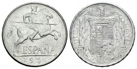 Estado español (1936-1975). 10 céntimos. 1941. Madrid. (Cal-128). Al. 1,77 g. SC. Est...18,00.
