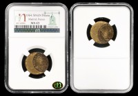 Estado español (1936-1975). 1 peseta. (1953)*19-64. Madrid. Encapsulada por NN Coins como MS 63. Acuñación muy desplazada. Est...50,00.