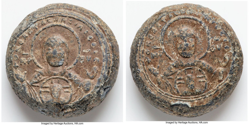 Anonymous (ca. AD 10th-11th centuries). Lead seal or bulla (22mm, 25.06 gm, 6h)....