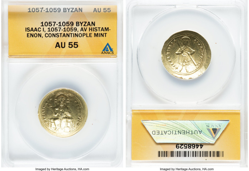 Isaac I Comnenus (AD 1057-1059). AV histamenon nomisma (25mm, 6h). ANACS AU 55. ...