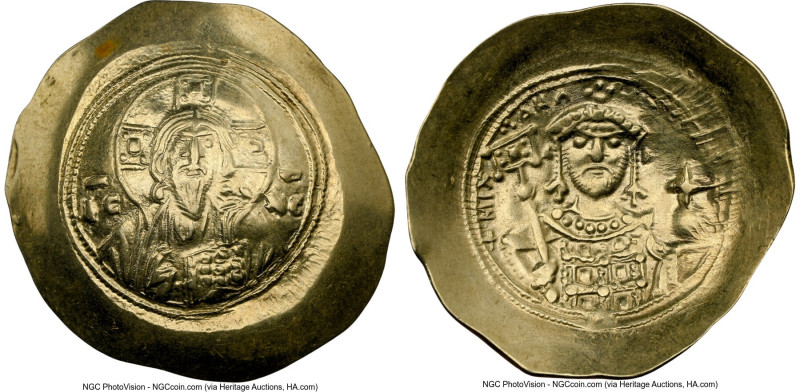 Michael VII Ducas (AD 1071-1078). AV/EL histamenon nomisma scyphate (29mm, 4.34 ...