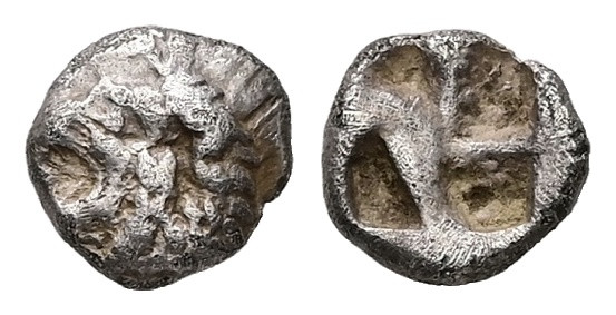 Asia Minor, Uncertain. AR Hemiobol, 0,54 g. - 7.73 mm. Circa 6th-5th centuries B...