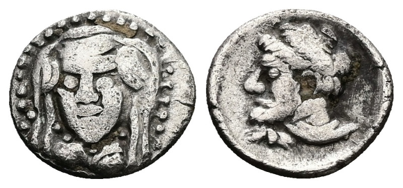 Cilicia, Uncertain. AR Tetartemorion, 0.28 g. - 5.52 mm.Circa 4th century BC.
Ob...