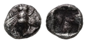 Ionia, Ephesos, AR Hemiobol, 0.42 g. - 7.29 mm. Circa 550-500 BC.
Obv.: Bee.
Rev.: Quadripartite incuse square.
Ref.: Karwiese Series III, 12; Rosen 5...