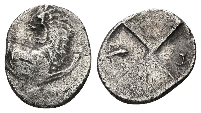 Thrace, Chersonesos. AR Hemidrachm, 2.23 g. - 15.79 mm. Circa 386-338 BC.
Obv.: ...