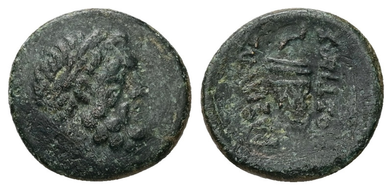 Kings of Thrace, (Kainian) Mostis. AE, 2.65 g. - 15.42 mm. Circa 125-85/79 BC.
O...