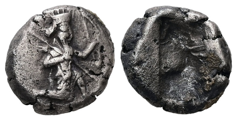 Persia, Achaemenid Empire. AR Siglos, 5.24 g. - 16.61 mm. Time of Darios I to Xe...