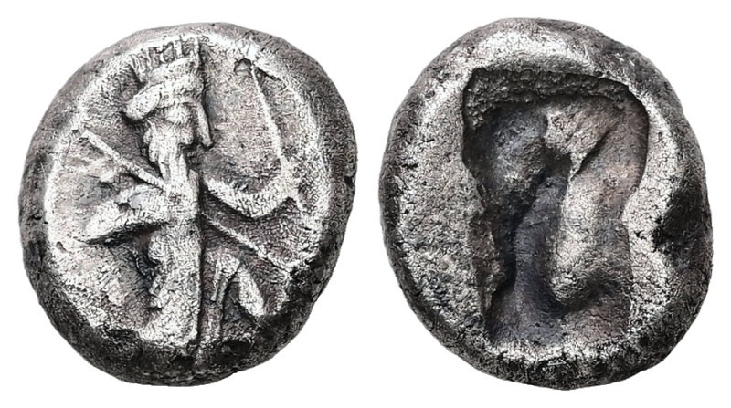 Persia, Achaemenid Empire. AR Siglos, 5.36 g. - 15.00 mm. Time of Darios I to Xe...