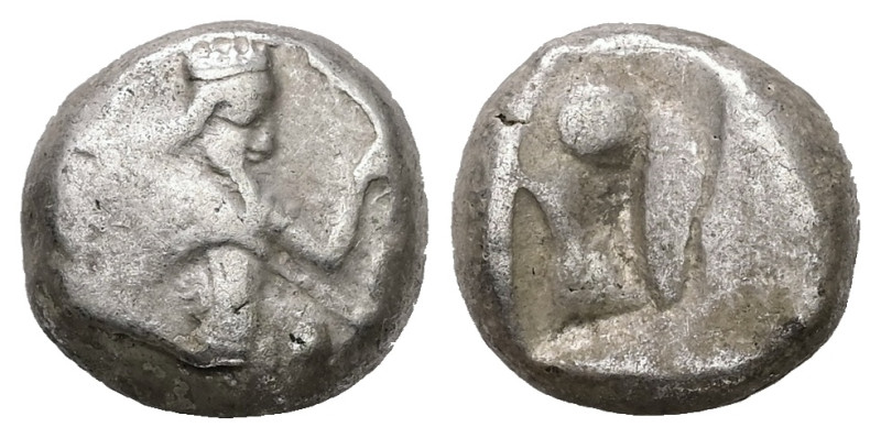 Persia, Achaemenid Empire. AR Siglos, 5.58 g. - 15.94 mm. Time of Darios I to Xe...