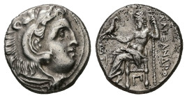 Kings of Macedon. Alexander III 'the Great'. AR Drachm, 4.22 g. - 16.40 mm. 336-323 BC. Kolophon. Struck under Antigonos I Monophthalmos, (circa 310-3...