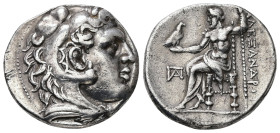 Kings of Macedon, Alexander III 'the Great'. AR Tetradrachm, 16.84 g. - 29.48 mm. 336-323 BC. Uncertain mint in Greece or Macedon. Circa 310-275 BC.
O...