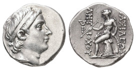 Seleukid Kingdom. Antiochos III ‘the Great’, AR Drachm, 4.21 g. - 18.38 mm. 223-187 BC. Antiochia on the Orontes, circa 204-197.
Obv.: Diademed head o...