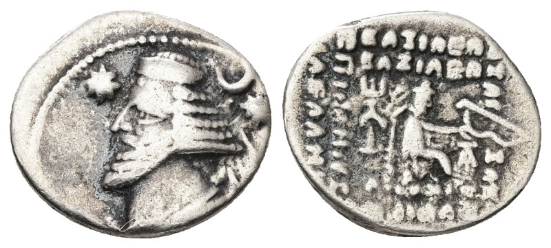 Kings of Parthia. Orodes II. AR Drachm, 3.13 g. - 19.18 mm. Circa 57-38 BC. Ekba...