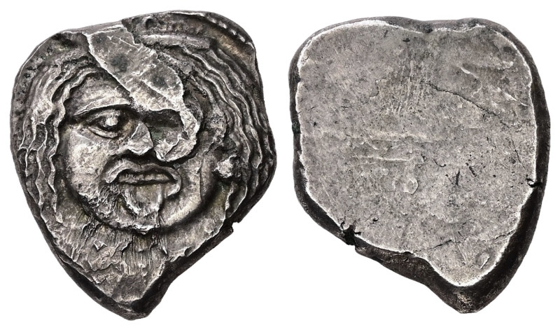 Etruria, Populonia. AR 20 Asses, 8.35 g. - 20.31 mm. 3rd century BC.
Obv.: Head ...