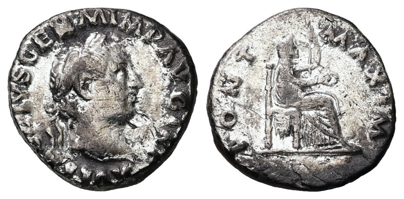 Vitellius, AD 69. AR, Denarius. 2.95 g. 17.66 mm. Rome.
Obv: A VI[TEL]LIVS GERM ...
