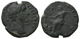 Antoninus Pius, 138-161 AD. AE, Sestertius. 11.02 g. 25.55 mm. Rome.
Obv: ANTONINVS AVG PIVS PP TR P. Laureate head of Antoninus Pius, right. 
Rev: CO...