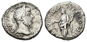 Lucius Verus, AD 161-169. AR, Denarius. 3.28 g. 19.10 mm. Rome.
Obv: L VERVS AVG ARM PARTH MAX. Head of Lucius Verus, laureate, right.
Rev: TR P VIII ...