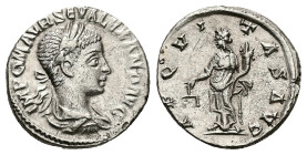 Severus Alexander, AD 222-235. AR, Denarius. 2.96 g. 17.81 mm. Rome.
Obv: IMP C M AVR SEV ALEXAND AVG. Bust of Severus Alexander, laureate, draped, ri...