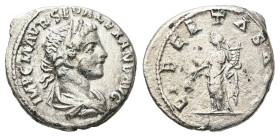 Severus Alexander, AD 222-235. AR, Denarius. 3.33 g. 20.05 mm. Rome.
Obv: IMP CM AVR SEV ALEXAND AVG. Head of Severus Alexander, laureate, right.
Rev:...