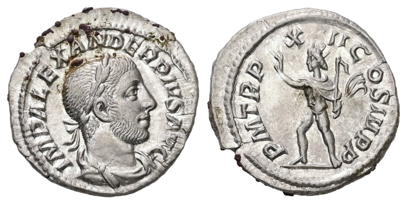 Severus Alexander, AD 222-235. AR, Denarius. 2.64 g. 19.20 mm. Rome.
Obv: IMP AL...