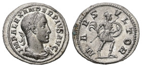 Severus Alexander, AD 222-235. AR, Denarius. 2.72 g. 20.06 mm. Rome.
Obv: IMP ALEXANDER PIVS AVG. Bust of Severus Alexander, laureate, draped, right.
...