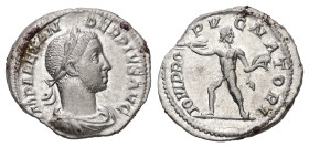 Severus Alexander, 222-235 AD. AR, Denarius. 3.18 g. 19.91 mm. Rome.
Obv: IMP ALEXANDER PIVS AVG. Bust of Severus Alexander, laureate, draped, right.
...