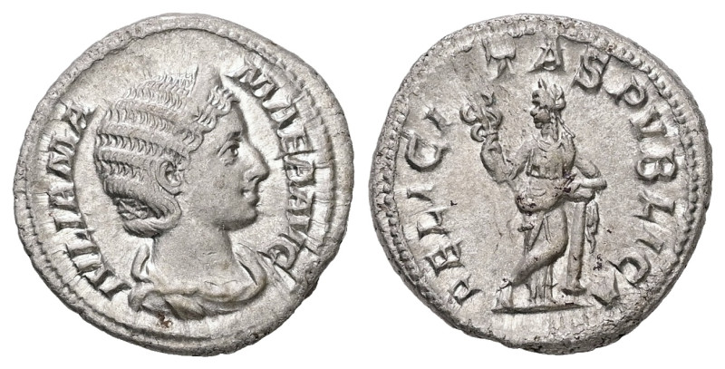 Julia Mamaea, AD 222-235. AR, Denarius. 3.36 g. 20.06 mm. Rome.
Obv: IVLIA MAMAE...