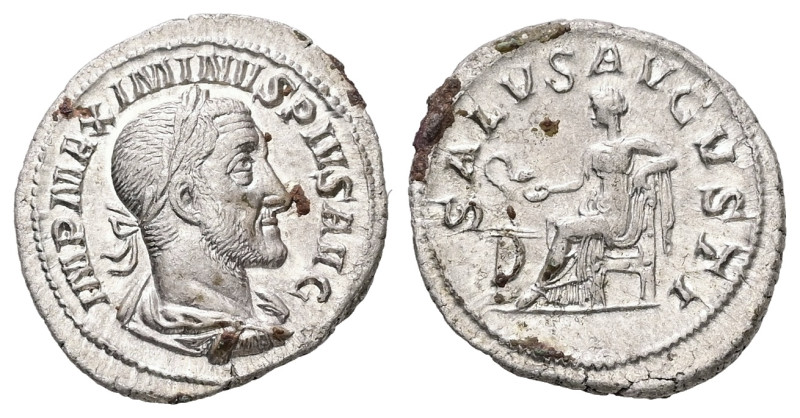 Maximinus I, AD 235-238. AR, Denarius. 2.92 g. 19.30 mm. Rome.
Obv: IMP MAXIMINV...