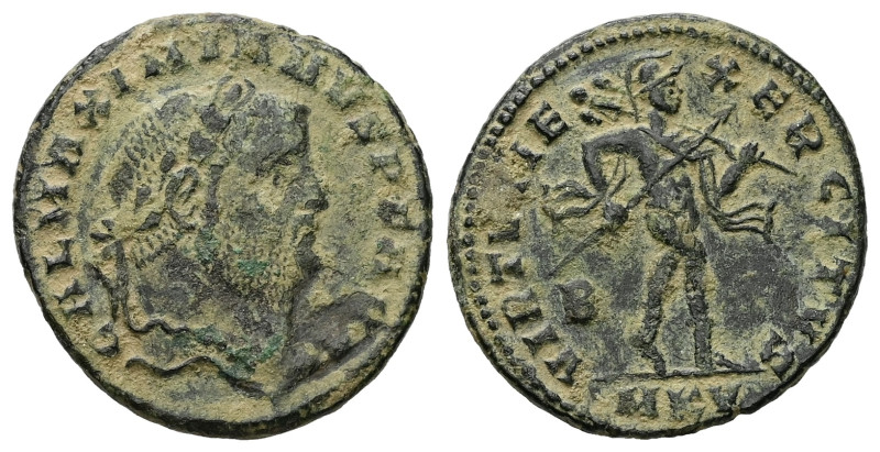 Galerius Maximianus, AD 305-311. Nummus. 6.03 g. 25.56 mm. Kyzikos.
Obv: GAL MAX...