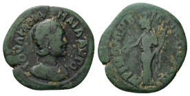 Thrace, Perinthus. Julia Mamaea, AD 222-235. AE. 5.02 g. 23.65 mm.
Obv: ΙΟΥΛΙΑ ΜΑΜΑΙΑ ΑΥΓΟ. Diademed and draped bust of Julia Mamaea, right.
Rev: ΠΕΡΙ...