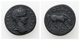 Troas, Alexandria. Severus Alexander, AD 222-235. AE. 6.98 g. 24.08 mm.
Obv: Laureate head of Severus Alexander, right.
Rev: COL AVG TROA. Horse advan...