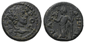 Lydia, Thyateira. Severus Alexander, AD 222-235. AE. 3.83 g. 19.60 mm.
Obv: ΑΛΕΞΑΝΔΡΟϹ. Laureate head of Severus Alexander, right.
Rev: ΘΥΑΤΕΙΡΗΝΩΝ....
