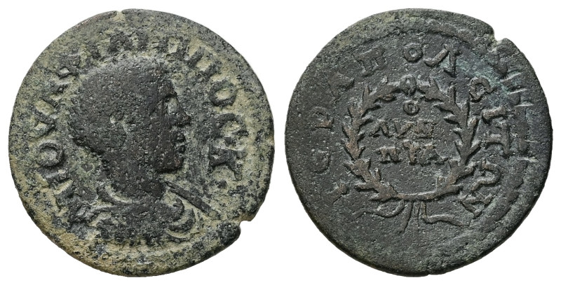 Phrygia, Hierapolis. Philip II, AD 247-249. AE. 5.62 g. 23.57 mm.
Obv: Μ ΙΟΥΛ Φ...