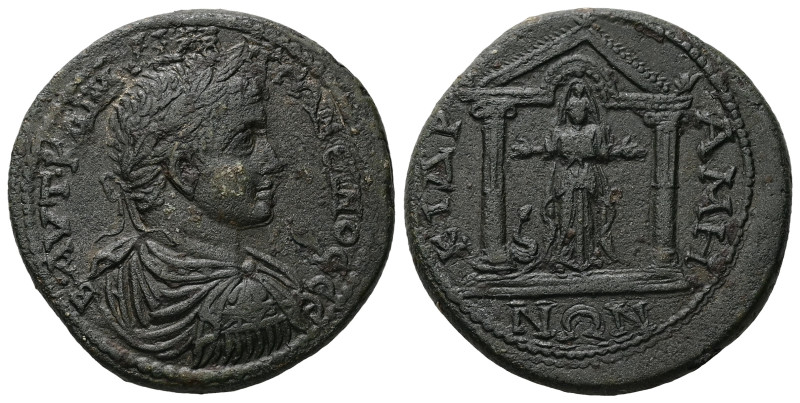 Caria, Cidrama. Elagabalus, AD 218-222. AE, Medallion. 33.71 g. 37.43 mm.
Obv: Α...
