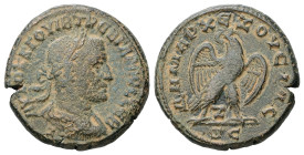 Syria, Antioch. Trebonianus Gallus, AD 251-253. AE. 12.47 g. 26.06 mm.
Obv: ΑΥΤΟΚ Κ Γ ΟΥΙΒ ΤΡΕΒ ΓΑΛΛΟϹ ϹΕΒ. Laureate, draped and cuirassed bust of Gal...