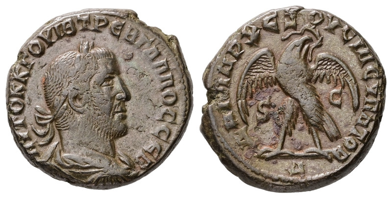 Syria, Antioch. Trebonianus Gallus, AD 251-253. AE. 13.00 g. 25.32 mm.
Obv: ΑΥΤΟ...